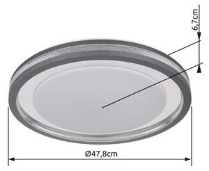GLOBO 48373-30 TERPSA stropné svietidlo D478mm LED 30W/1700lm 2700-6500K čierna, sivá, biela, diaľkový ovládač
