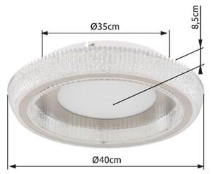 GLOBO 48375-36 SHARPER stropné svietidlo D400mm LED 36W/2600lm 2700+4000+6000K biela matná, matný nikel