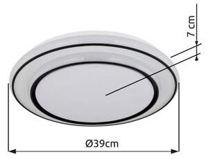 GLOBO 48136-24 LOGAN stropné svietidlo D390mm LED 24W/1400lm 3000K biela, čierna