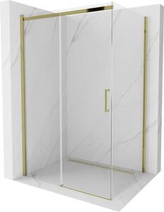 Mexen OMEGA sprchovací kút 100x70cm, 8mm sklo, zlatý profil-číre sklo, 825-100-070-50-00