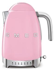 Ružová rýchlovarná kanvica z nehrdzavejúcej ocele 1,7 l Retro Style – SMEG