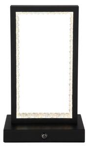 GLOBO 24008S SAMEGA dotyková stolná lampička LED V230mm 3W/120lm 2700+6500+4000K čierna matná, priehľadná, vrátane batérie CR18650 1800mAh 3,7V, USB-C kábel
