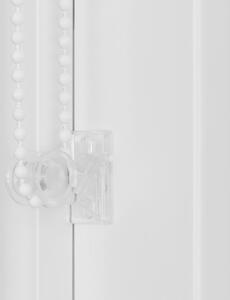 Klasická mini roleta v bielej kazete, farba látky Biela Šířka (cm): 55, Dĺžka (cm): 150, Strana mechanizmu: Práva