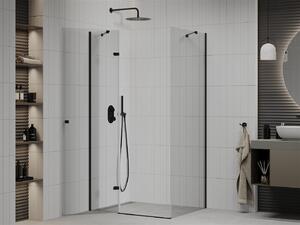 Mexen Roma, sprchovací kút 100 (dvere) x 70 (stena) cm, 6mm číre sklo, čierny profil, 854-100-070-70-00