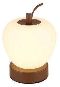 GLOBO 21011 EVALINA dotyková stolná lampička V165mm LED 2W/90lm 2700+6500+4000K hnedá, biela, vrátane batérie CR18650 1200mAh 3,7V, USB-C kábel