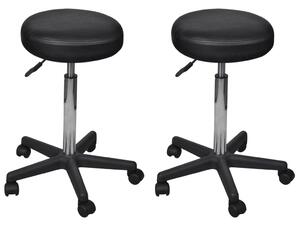 Kancelárske stoličky 2 ks čierne 35,5x84 cm umelá koža