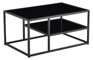 KONFERENČNÝ STOLÍK, čierna, kov, sklo, 90/60/45 cm Ti'me - Stolíky do obývačky