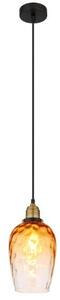 GLOBO 15786H2 SALVY závesné svietidlo D150mm 1xE27 čierna, jantárová