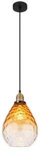 GLOBO 15786H SALVY závesné svietidlo D210mm 1xE27 čierna, jantárová