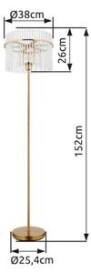 GLOBO 15698SM GORLEY stojacia lampa V1520mm 1xE27 zlatá, biela