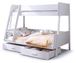 Poschodová posteľ s úložným priestorom Moritz 120x200 - biela