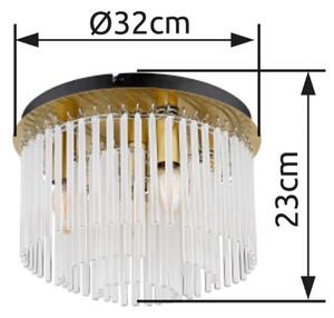 GLOBO 15698DM GORLEY stropné svietidlo D320mm 5xE14 zlatá, biela