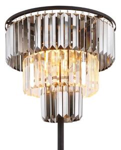 GLOBO 15695S NAXIS stojacia lampa V1600mm 3xE27 čierna, dymová, priehľadná