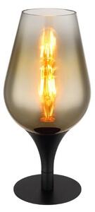 GLOBO 15552T2 LAVUS stolná lampička V310mm 1xE27 čierna, priehľadná zlatá