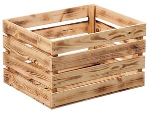 Stohovateľný úložný box 47 x 36 x 28 cm, borovicové drevo KESPER 69250