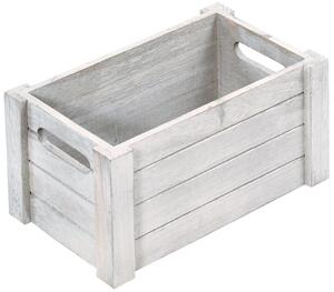 Úložný box 30,5 x 20,5 x 16 cm, topoľová preglejka, antická biela KESPER 66451