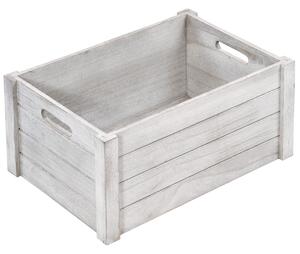 Úložný box 40,5 x 30,5 x 20 cm, topoľová preglejka, antická biela KESPER 66452