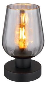GLOBO 15627T RYAN stolná lampička V220mm 1xE27 čierna, dymová