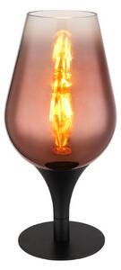 GLOBO 15552T1 LAVUS stolná lampička V310mm 1xE27 čierna, priehľadná medená