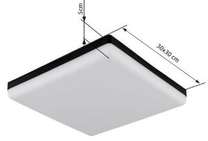 GLOBO 12388-24 MATTHEW stropné svietidlo LED 300x300mm 18W/1000lm 4000K čierna matná, biela