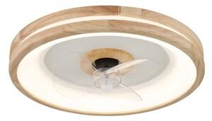GLOBO 03650 GATIAN stropné svietidlo s ventilátorom D500mm LED 30W/2250lm 2700-6500K biela, drevo, diaľkový ovládač