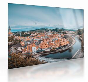 Sklenený obraz - Český Krumlov (70x50 cm)