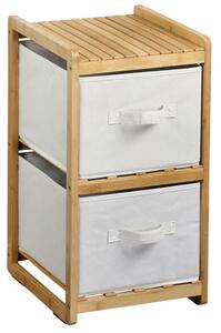 Regál s boxmi 57 × 29,5 × 33,5 cm, 2 police, bambus KESPER 54275