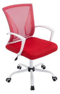 Kancelárska stolička Tracy, podnož biela - Červená