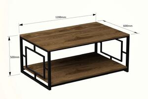 Dizajnový konferenčný stolík Gabriella 120 cm vzor orech