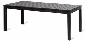 Grande Lungo XXL Záhradný rozkladací stôl 200/260 x 90 cm, hliník/artwood, čierny NOELA 34570522
