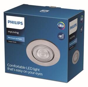 Philips Taragon LED SL262 Zápustné svietidlo kruhové 4,5W/380lm 85mm 2700K nikel