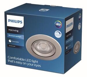 Philips Sparkle LED SL261 Zápustné svietidlo kruhové 5W/350lm 85mm 2700K nikel