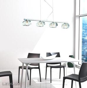 AZZARDO AZ0493 DECOline RUBIC 4 stropné závesné svietidlo 4xG9 40W IP20 číre sklo/chróm