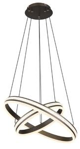 GLOBO 67314-60H GROUNI závesné svietidlo D600mm LED 60W/3387lm 2700-6000K titánová, biela, diaľkový ovládač