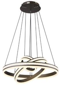GLOBO 67314-70H GROUNI závesné svietidlo D600mm LED 70W/3510lm 2700-6000K titánová, biela, diaľkový ovládač