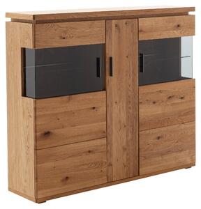 VYSOKÁ KOMODA, dub, farba duba, 150/128/37 cm Linea Natura - Komody