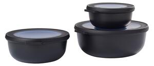 Potravinové škatuľky v súprave 3 ks Nordic black – Mepal