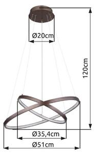GLOBO 67192-42BR RALPH závesné svietidlo D510mm LED 42W/1500lm 3000K kávová