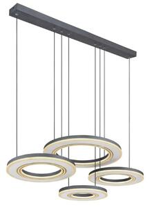 GLOBO 67191-80 BLASIUS závesné svietidlo LED 80W/2765lm 2700-6000K čierna, diaľkový ovládač
