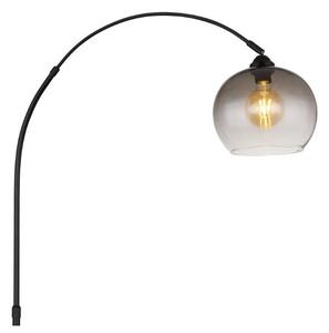 GLOBO 58227BS NEWCASTLE stojacia lampa V1960mm 1xE27 matná čierna, dymová