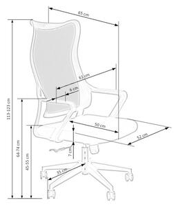 Kancelárska stolička LORITO, 61x113-123x65, sivá