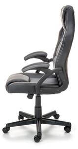 Kancelárska stolička BIRKEL, 62x108-117x63, čierna/sivá