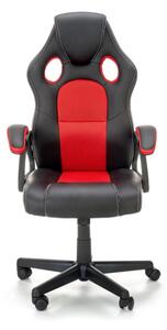 Kancelárska stolička BIRKEL, 62x108-117x63, čierna/červená