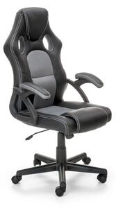 Kancelárska stolička BIRKEL, 62x108-117x63, čierna/sivá