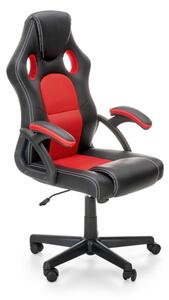 Kancelárska stolička BERKEL, 62x108-117x63, čierna/červená