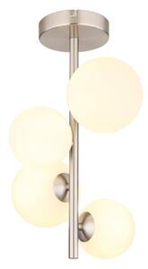 GLOBO 56140-4D RIHA stropné svietidlo 4xG9 matný nikel, biela