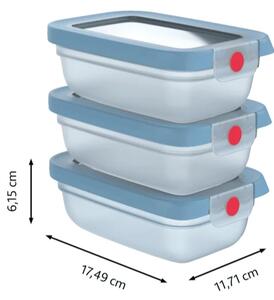 OneClick dózy, sada 3 ks, 0,5 l modrá TEFAL N1230510