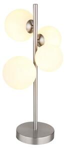 GLOBO 56140-4T RIHA stolná lampa V510mm 4xG9 matný nikel, biela