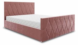 Manželská posteľ 140 cm Alex (svetloružová) (s roštom a úložným priestorom). Vlastná spoľahlivá doprava až k Vám domov. 1046754