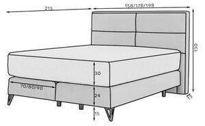 Čalúnená posteľ SAFIRA, 160x200, nube 20